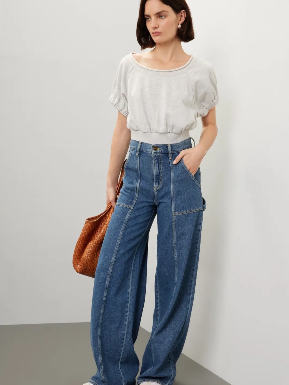 Lee High Rise Cargo Slouch Jeans— Size 26 NWT